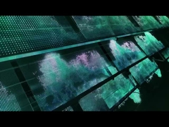 Ελαστικός διαφανής πίνακας οθόνης LED Γυάλινο παράθυρο Ελλειμματική οθόνη διαφανούς ταινίας LED