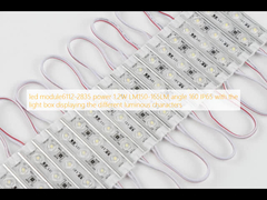 LED module6112-2835 ισχύς 1.2W LM150-165LM γωνία 160 IP65 με το φωτεινό κουτί που εμφανίζει τα διαφορετικά φωτεινά χαρακτήρα