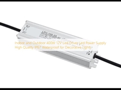 Εσωτερικός και Εξωτερικός 400W 12V Led Driver Τροφοδοτικό Led Υψηλής Ποιότητας IP67 Αδιάβροχο για Διακοσμητικά Φώτα