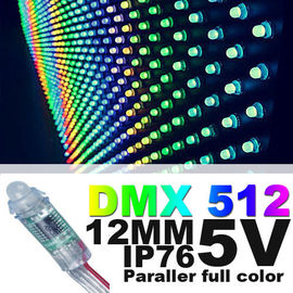 αδιάβροχο rgb πλήρες οδηγημένο χρώμα εικονοκύτταρο 12mm ελαφρύ DC5V με το ολοκληρωμένο κύκλωμα για την έξυπνη αλλαγή χρώματος ελεγκτών των οδηγήσεων