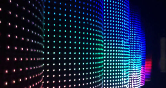 Pixel Led Net Outdoor Rgb Christmas Mesh String Curtain Lights Decoration Customsized LED Mesh Screen