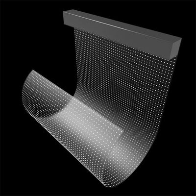 Adhesive LED Transparent Film Screen On Glass Advertising Video Wall P10 DC5V SMD1314RGB 16bit