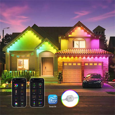 24V RGBW Pixel Lights Outdoor Christmas Decorations Waterproof Eaves Point Light