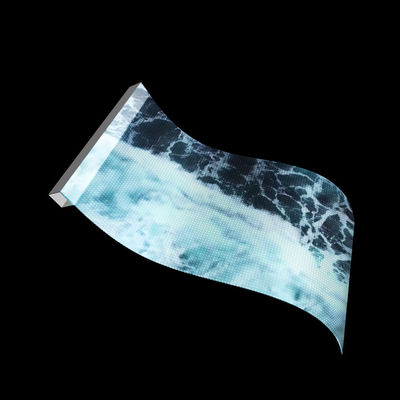 Pixel Pitch 16mm LED Transparent Film Screen Soft For Glass Installed Play Advertising