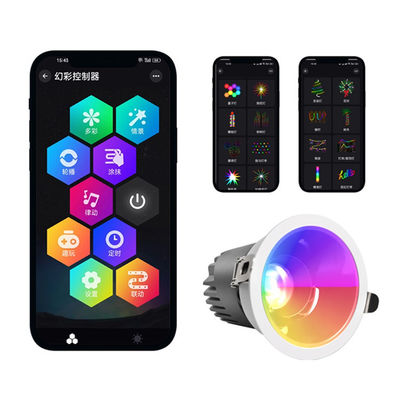 24V RGBW LED Spotlight for Cool Festival Atmosphere in White/Black Housing