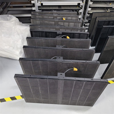 Transparent Led IP67 RGB P2.6 Grille Mesh Screen Indoor Shop Window Advertising Curtain Outdoor Transparent Screen