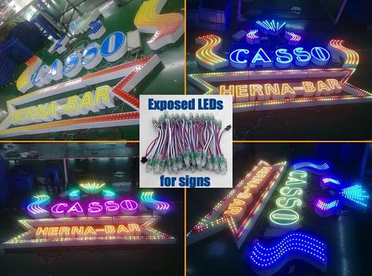 IP67 Full Color RGB LED Pixel lighting 12mm DC5V IC16716 with warranty 3 years