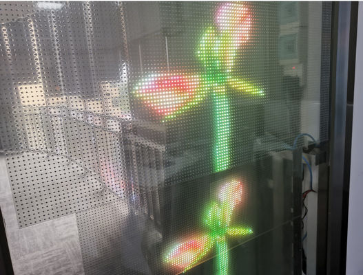 Ελαφριά οθόνη LED διαφανής P8 εσωτερική πλήρης χρώσης διαφανής ευέλικτη οθόνη LED