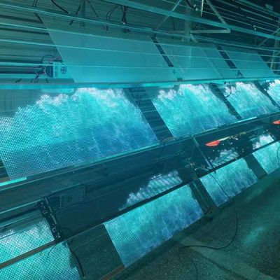 Ελαστική ελαστική ταινία LED οθόνη προσκόλληση LED διαφανής ταινία οθόνη για γυαλί