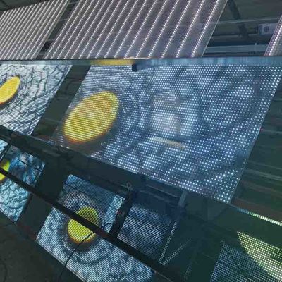 Διαφανής οθόνη LED οθόνη οθόνης καταστήματος γυαλί κολλήματος τοίχου εσωτερικό ευέλικτη ταινία LED οθόνη