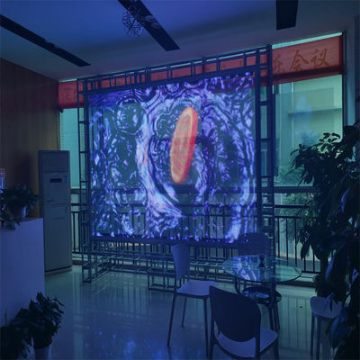 p6RGB χρωματική οθόνη διαφανούς ταινίας LED εσωτερική / εξωτερική οθόνη οθόνης βίντεο
