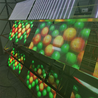 Ηθόνη διαφανούς ταινίας RGB χρώματος LED εσωτερική / εξωτερική οθόνη οθόνης βίντεο