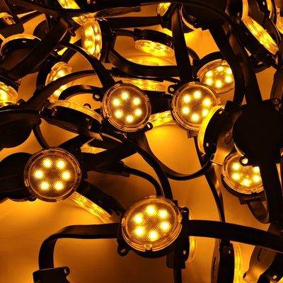 Υψηλή φωτεινότητα 50mm Pixel LED Point Light Single DMX 512 Θέμα Διακοσμητικό κτίριο