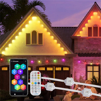Μόνιμα Χριστούγεννα IP67 LED σημεία φωτισμού Rgb εξωτερική διακόσμηση Wifi Smart Eave String