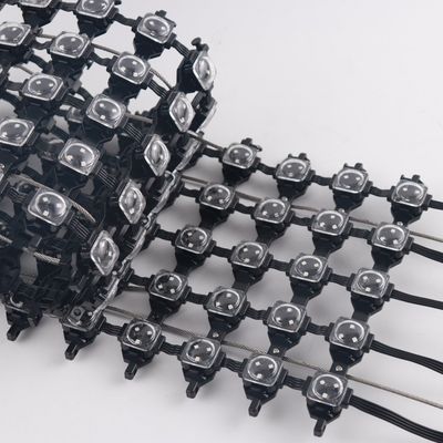 Outdoor LED Mesh Screen Advertising LED Mesh Curtain With Customizable Panel Size And Full Color Display