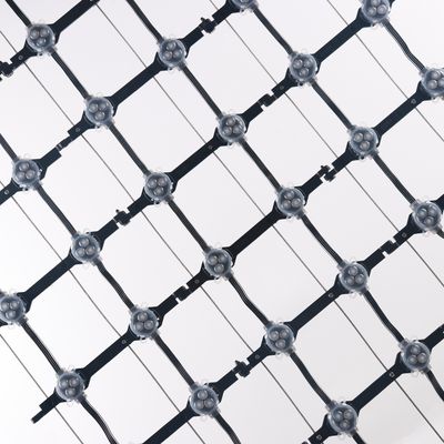 Εξωτερική οθόνη 30mm ευέλικτης οθόνης οθόνης LED για κτίριο γυάλινης κουρτίνας 1000mm * 1000mm Μέγεθος οθόνης 50000 ώρες διάρκεια ζωής