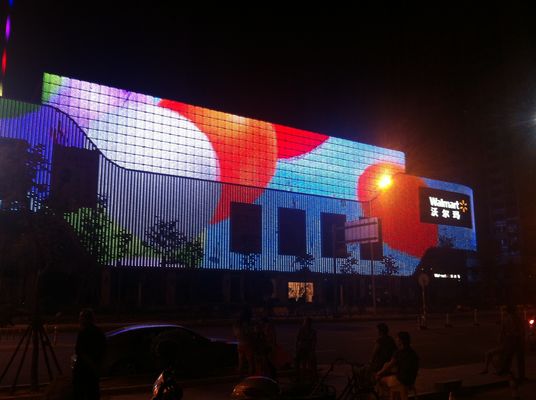 IP68 Anti-UV RGB Retardant Flame LED Mesh Screen Για εξωτερικό φωτισμό προσόφων