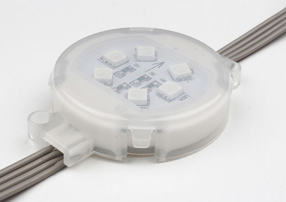 RGB Πολυχρωματική αλλαγή φωτισμού LED Pixel Point Light 24V SMD5050 50mm για το κτίριο IP67 Ανερόστερο εξωτερικό φωτισμό