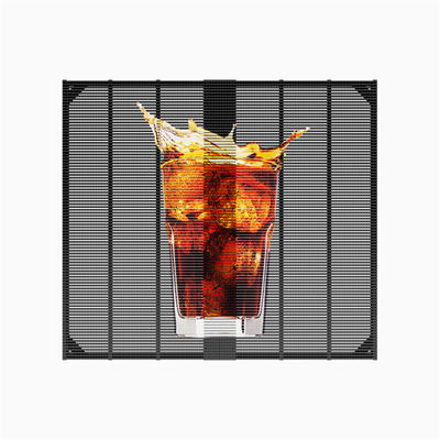 IP65 Protection Level Full Color Indoor LED Grill Screen Transparent Wall Display Ideal for Indoor Settings