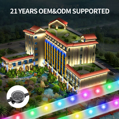Διευθυνσιοδοτούμενη RGB πηγή φωτός LED αλουμινίου IP67, μόνιμη εξωτερική πηγή φωτός LED αλουμινίου για διακοσμητικά Χριστουγέννων