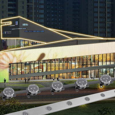 Εξωτερική πρόσοψη IP67 αδιάβροχο 30mm γραμμικό φωτιστικό εύκαμπτο φωτισμό κτιρίου πηγή φωτός LED σημείου