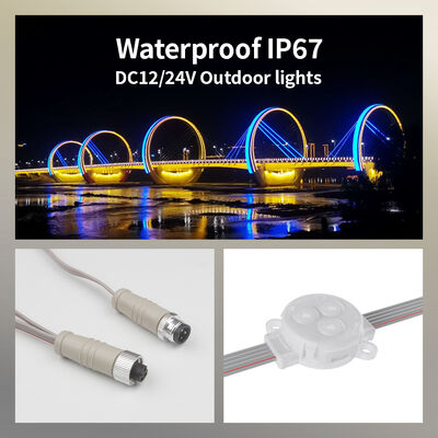 Τιμή εργοστασίου Εξωτερικού χώρου RGB Led Point Light Πλήρες χρώμα 30mm DC12V IP67 Αδιάβροχα Led Pixel Lights