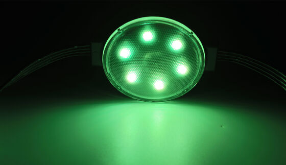 Πηγή φωτός LED Pixel Point Φωτισμός εξωτερικού κτιρίου IP67 24V 50mm 1W Εξωτερικός 1800K-6500K